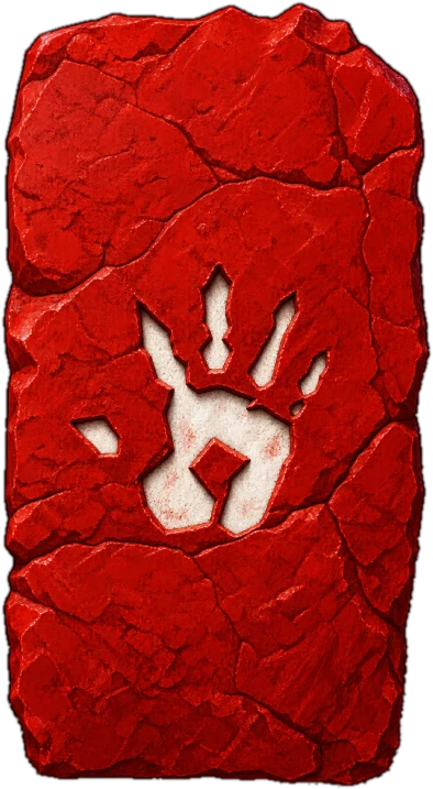The red Ampazat stone with the counting hand